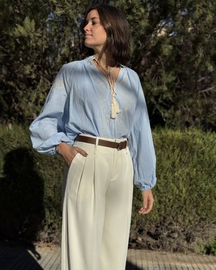 Camisa Bordada Boho