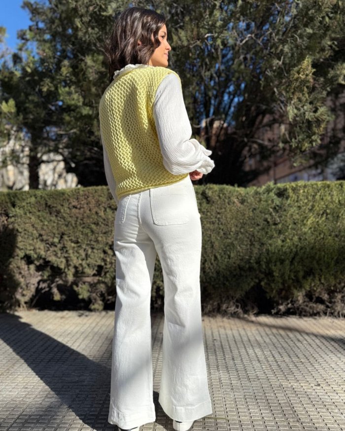 Pantalón Blanco de Corte Recto - Imagen 2
