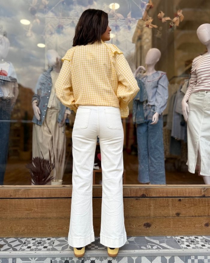 Pantalón Denim Blanco - Imagen 3