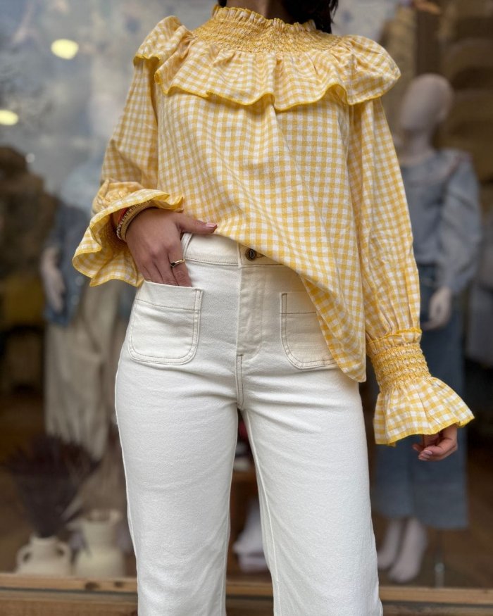 Pantalón Denim Blanco