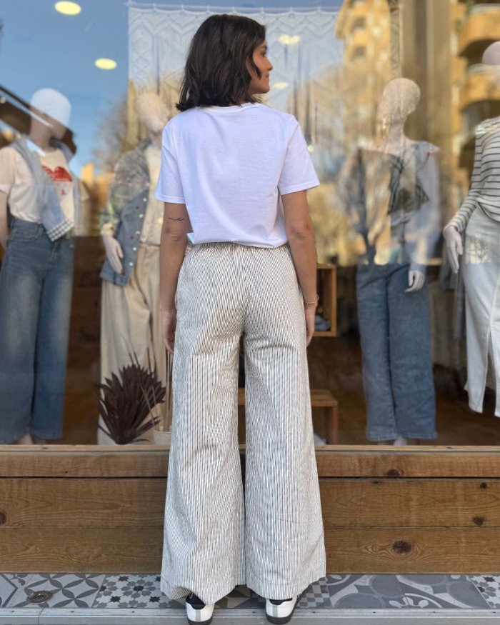 Pantalón de Algodón a Rayas - Imagen 3