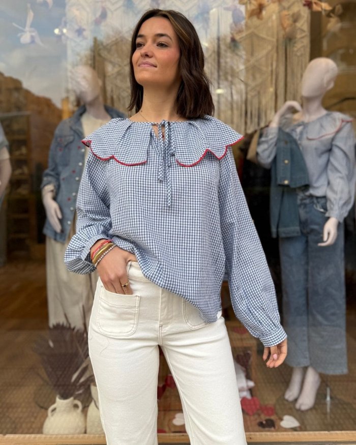 Blusa de Algodón Vichy