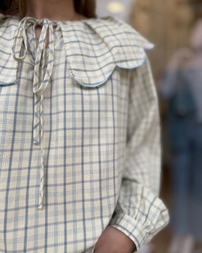 Blusa de Algodón Cuadros Clásicos - Imagen 2