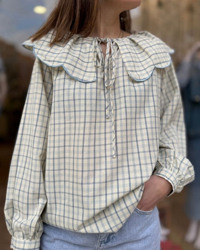 Blusa de Algodón Cuadros Clásicos - Imagen 3