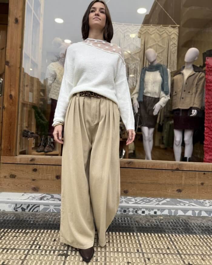 Pantalón Palazzo - Vaquero - Imagen 4