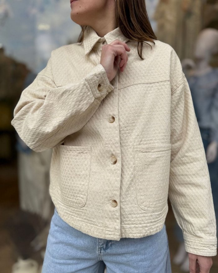 Chaqueta de Algodón con Textura - Imagen 2